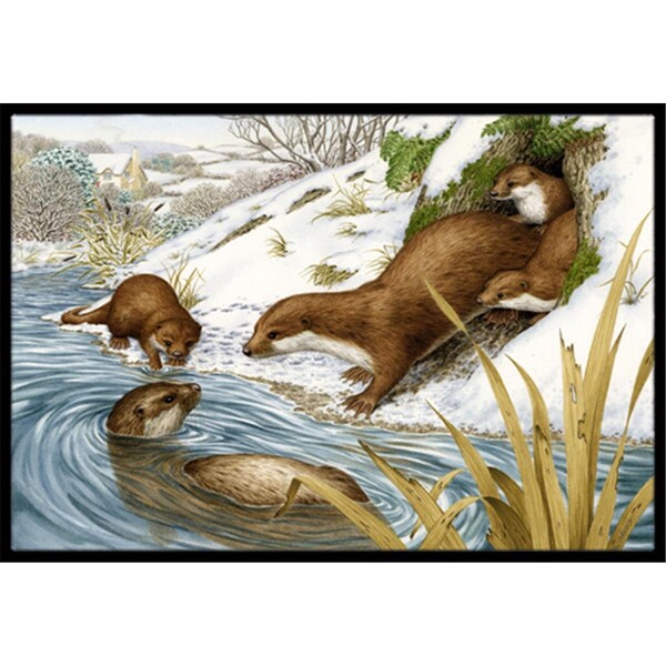 Carolines Treasures Playtime Otters Indoor or Outdoor Mat- 24 x 36 ASA2186JMAT - main